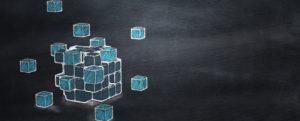 Blackboard 3D blocks cube