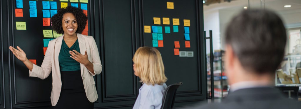 women mentoring women brainstorming