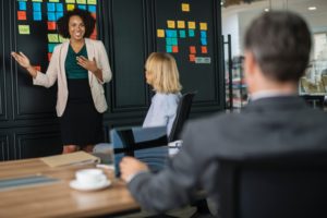 women mentoring women brainstorming - Menttium Women Mentoring Programs