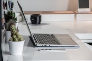 laptop and succulents on work desk - mentoring program